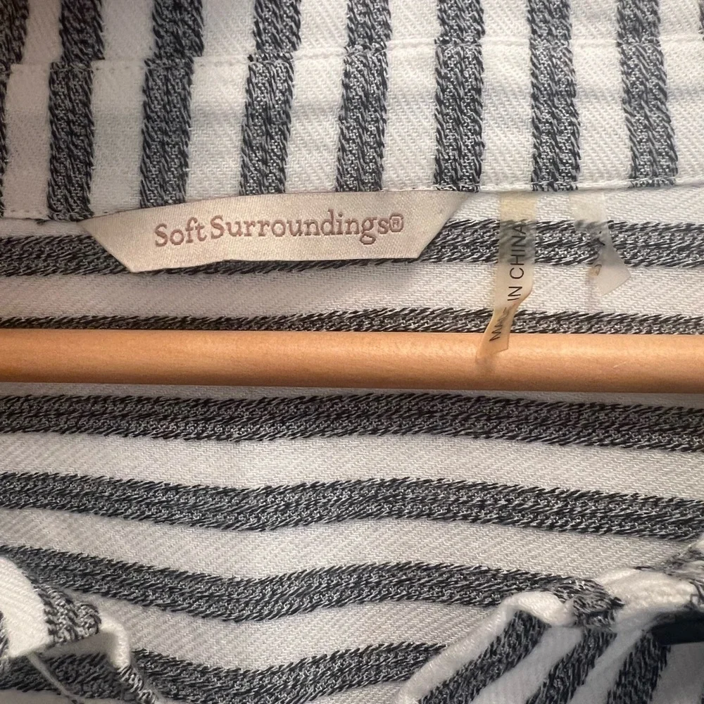 **SOLD** Soft Surroundings Standout Striped Shirt Size 3X - Picture 7 of 10